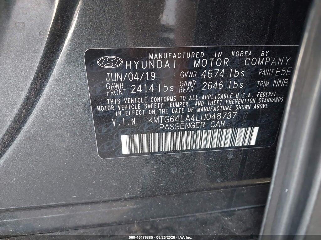 KMTG64LA4LU048737 2020 GENESIS G70 photo no. 9