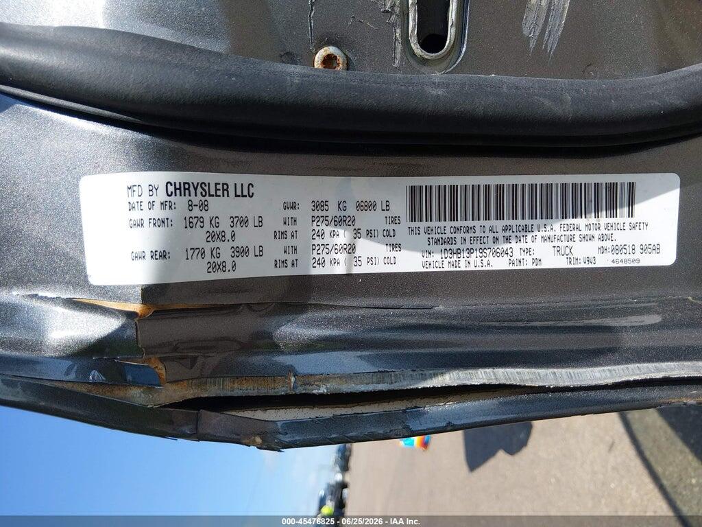 1D3HB13P19S706043 2009 DODGE RAM 1500 photo no. 9
