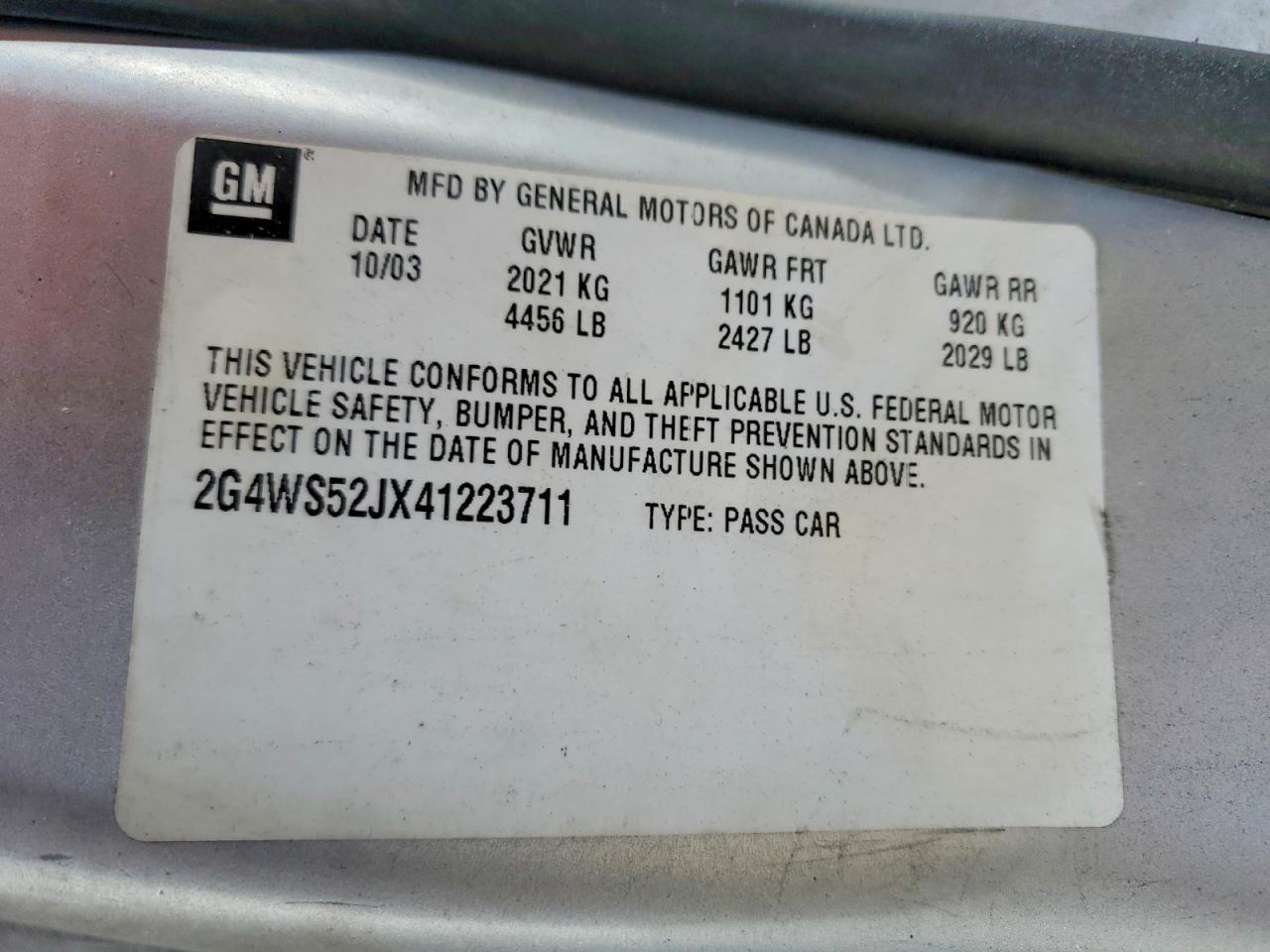 2004 BUICK CENTURY CUSTOM — Фото 12 из 12