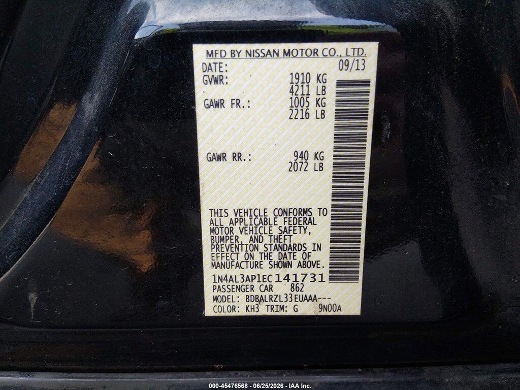 1N4AL3AP1EC141731 2014 NISSAN ALTIMA photo no. 9