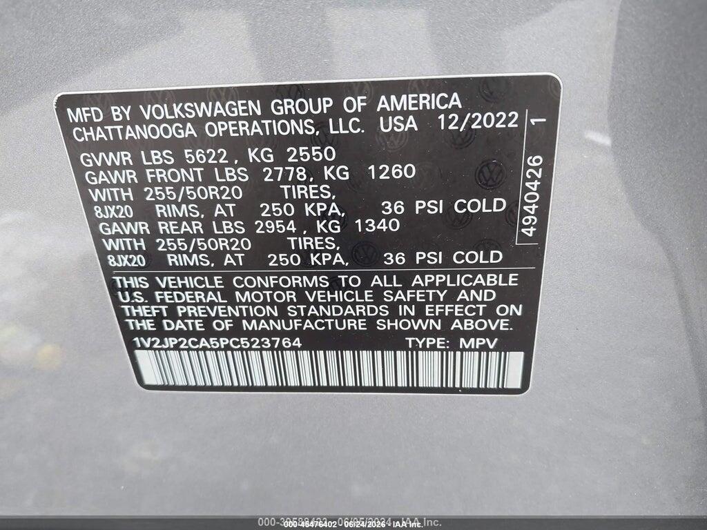 1V2JP2CA5PC523764 2023 VOLKSWAGEN ATLAS photo no. 9