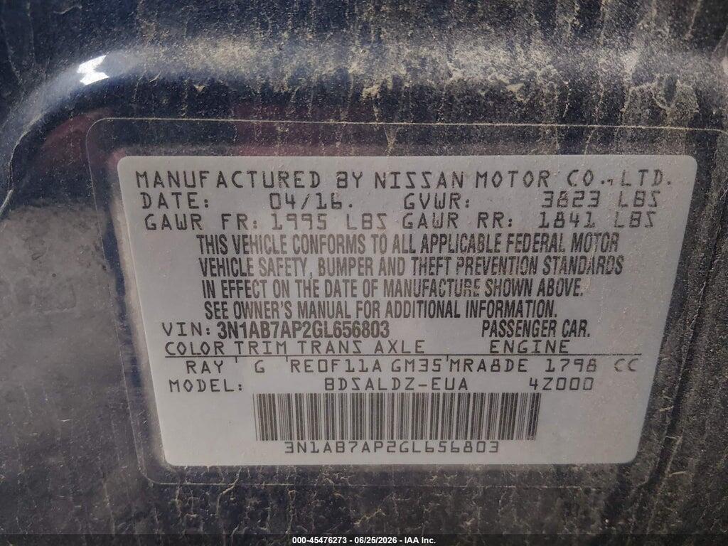 3N1AB7AP2GL656803 2016 NISSAN SENTRA photo no. 9