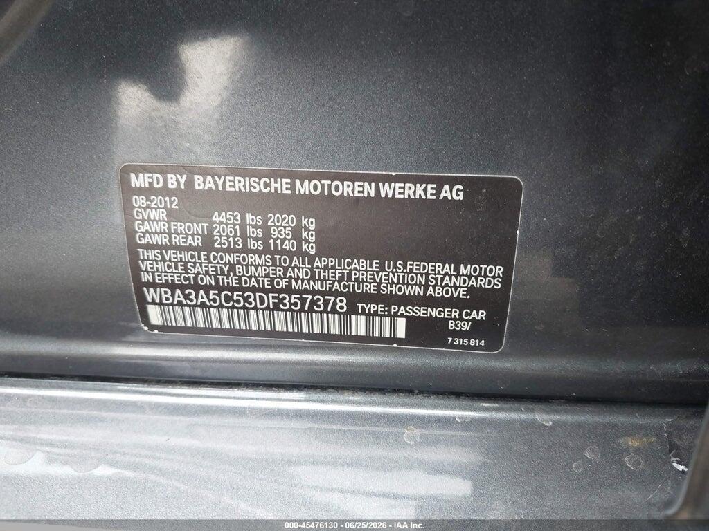 WBA3A5C53DF357378 2013 BMW 328I photo no. 9