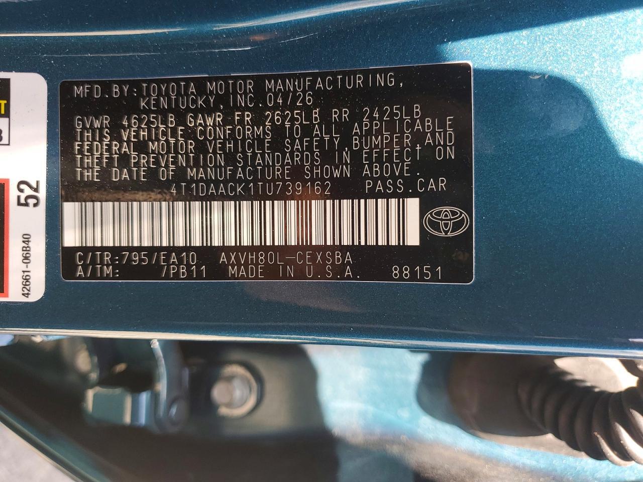 2026 TOYOTA CAMRY SE — Фото 13 из 13