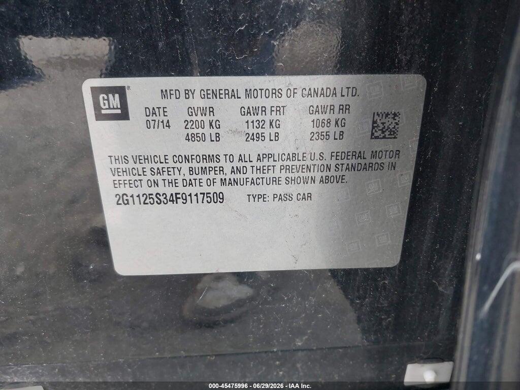 2G1125S34F9117509 2015 CHEVROLET IMPALA photo no. 9