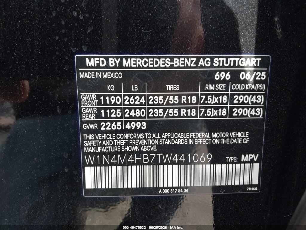 W1N4M4HB7TW441069 2026 MERCEDES-BENZ GLB 250 photo no. 9