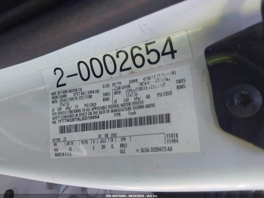 1FT7W2BT8LED10954 2020 FORD F-250 photo no. 9