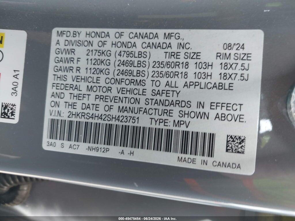 2HKRS4H42SH423751 2025 HONDA CR-V photo no. 9