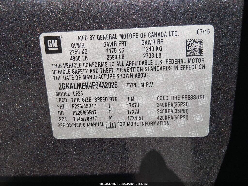 2GKALMEK4F6432026 2015 GMC TERRAIN photo no. 9