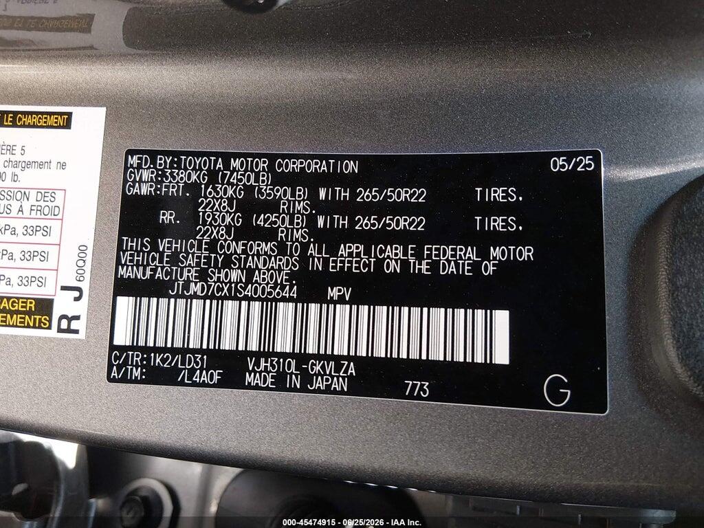 JTJMD7CX1S4005644 2025 LEXUS LX 700H photo no. 9