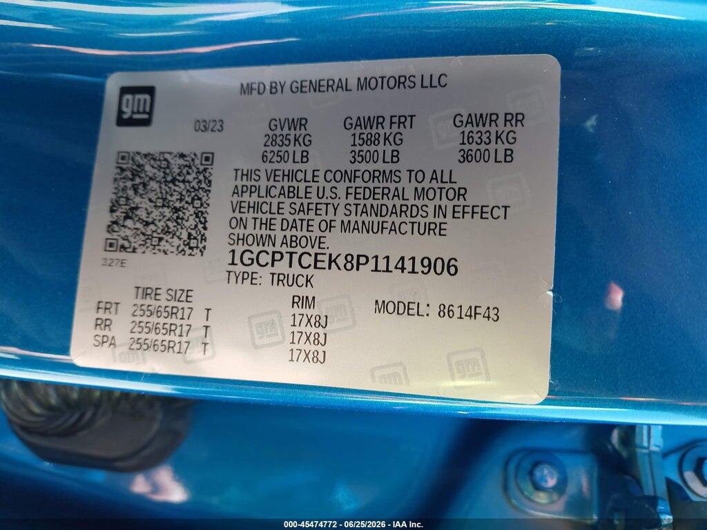 1GCPTCEK8P1141906 2023 CHEVROLET COLORADO photo no. 9
