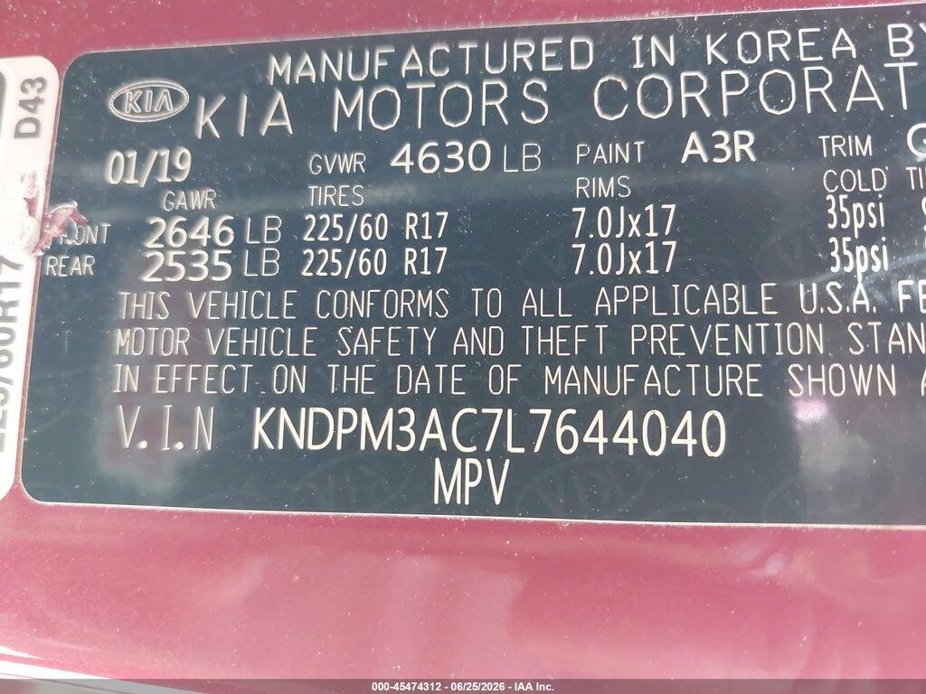 KNDPM3AC7L7644040 2020 KIA SPORTAGE photo no. 9