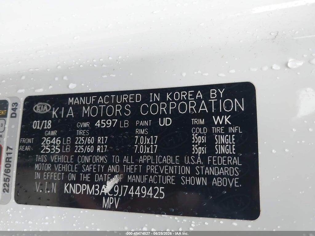 KNDPM3AC9J7449425 2018 KIA SPORTAGE photo no. 9