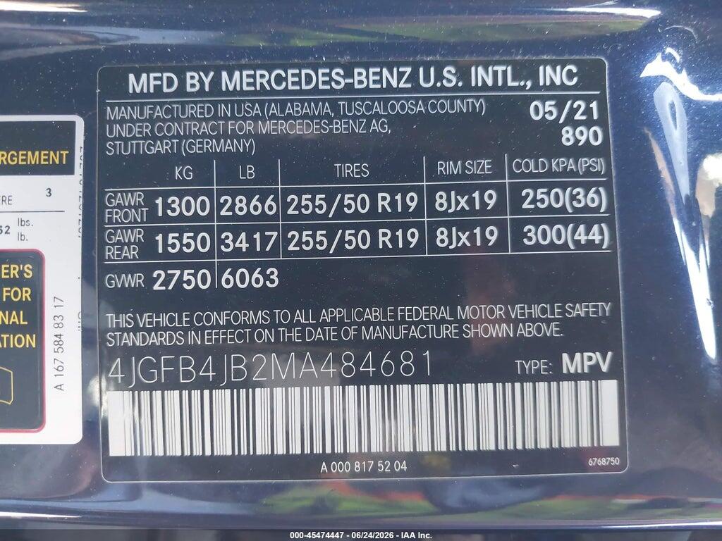 4JGFB4JB2MA484681 2021 MERCEDES-BENZ GLE 350 photo no. 9