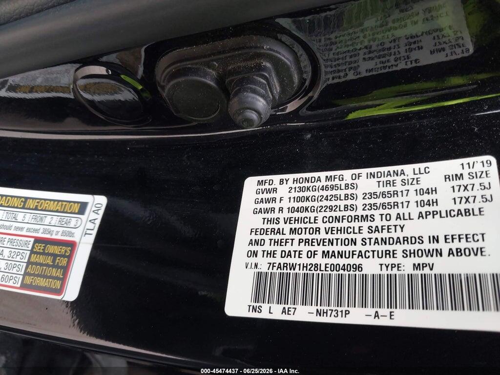 7FARW1H28LE004096 2020 HONDA CR-V photo no. 9
