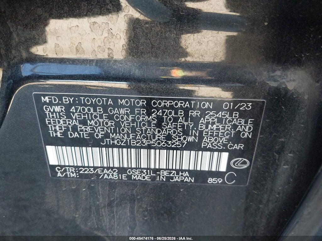 JTHGZ1B23P5063257 2023 LEXUS IS 350 photo no. 9
