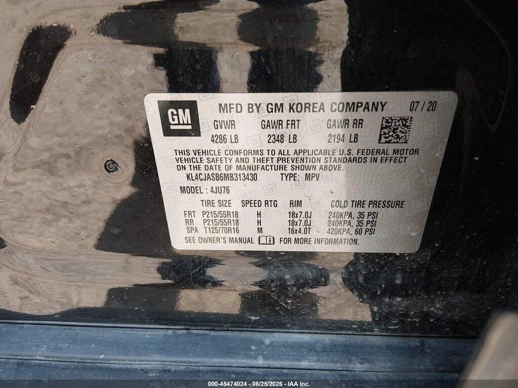 KL4CJASB6MB313430 2021 BUICK ENCORE photo no. 9