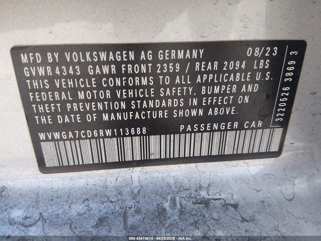 WVWGA7CD6RW113688 2024 VOLKSWAGEN GOLF GTI photo no. 9