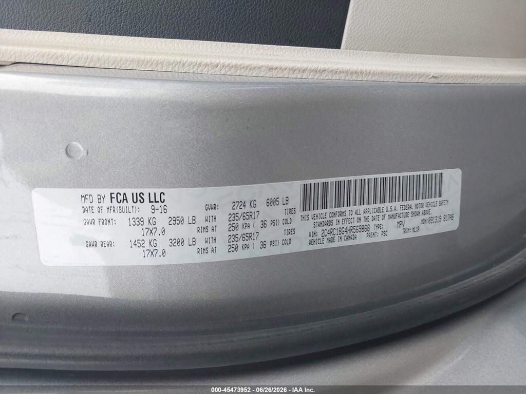 2C4RC1BG4HR569868 2017 CHRYSLER PACIFICA photo no. 9