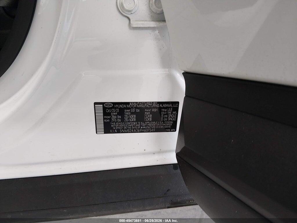 5NMS24AJ6PH637549 2023 HYUNDAI SANTA FE photo no. 9