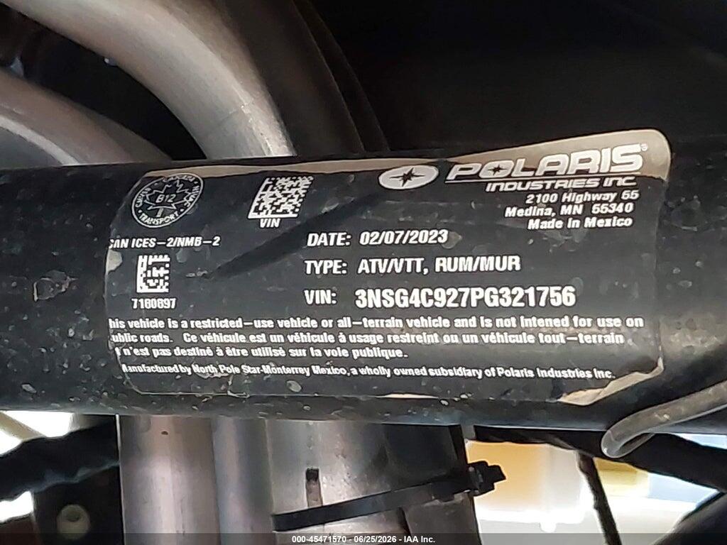 3NSG4C927PG321756 2023 POLARIS RZR photo no. 10