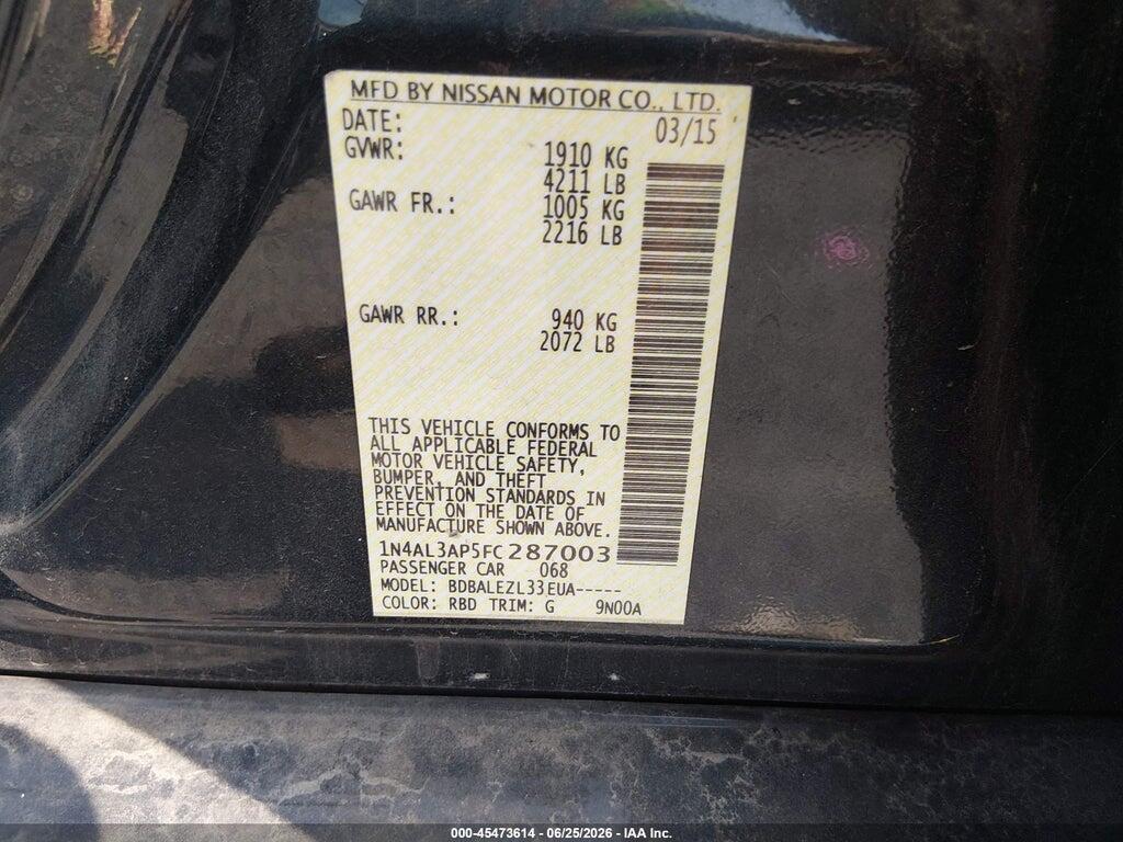 1N4AL3AP5FC287003 2015 NISSAN ALTIMA photo no. 9