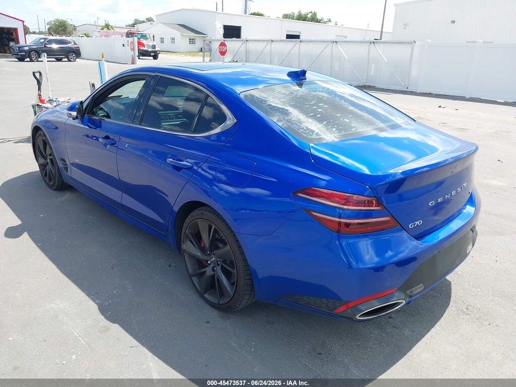 KMTG54TE0NU082943 2022 GENESIS G70 photo no. 3