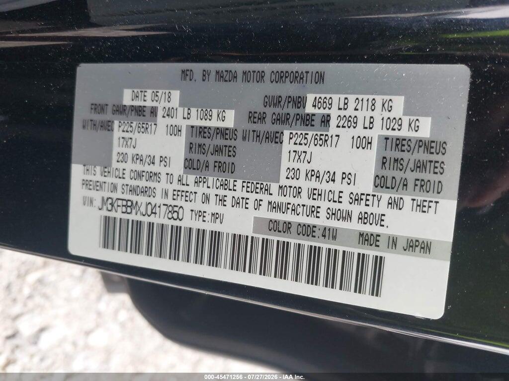 JM3KFBBMXJ0417850 2018 MAZDA CX-5 photo no. 9