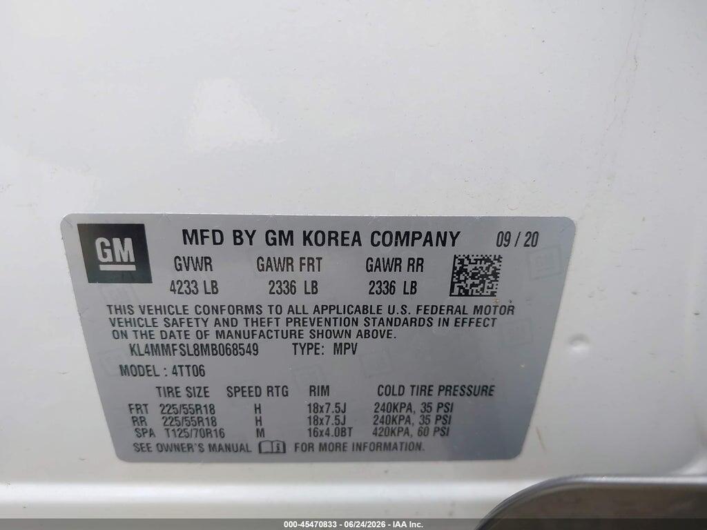 KL4MMFSL8MB068549 2021 BUICK ENCORE GX photo no. 9