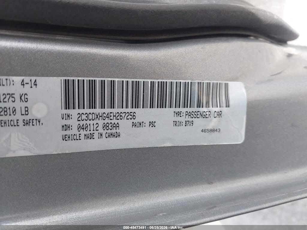 2C3CDXHG4EH267256 2014 DODGE CHARGER photo no. 9