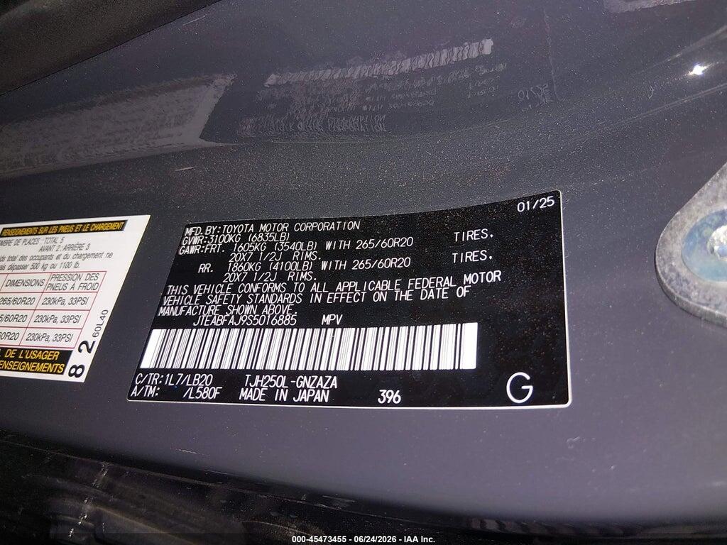 JTEABFAJ9S5016885 2025 TOYOTA LAND CRUISER photo no. 9