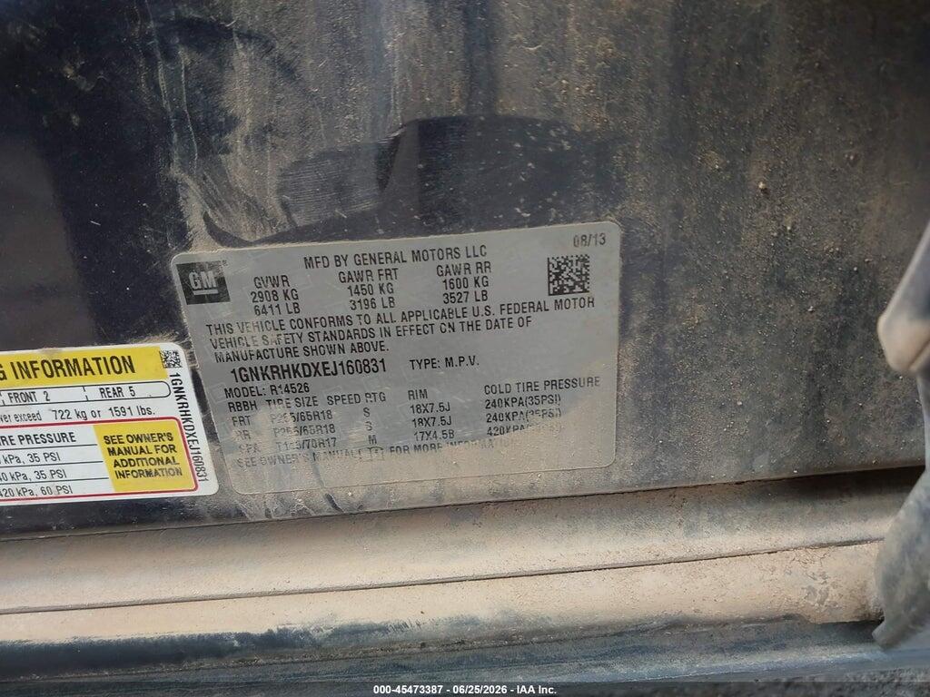 1GNKRHKDXEJ160831 2014 CHEVROLET TRAVERSE photo no. 9