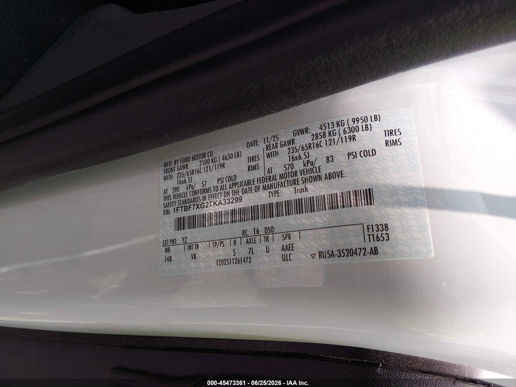 1FTBF7XG2TKA33299 2026 FORD TRANSIT-350 CARGO VAN photo no. 9