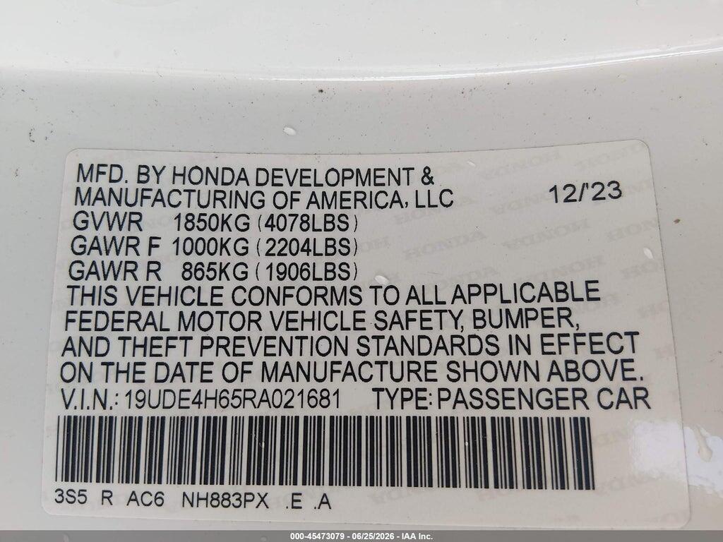 19UDE4H65RA021681 2024 ACURA INTEGRA photo no. 9