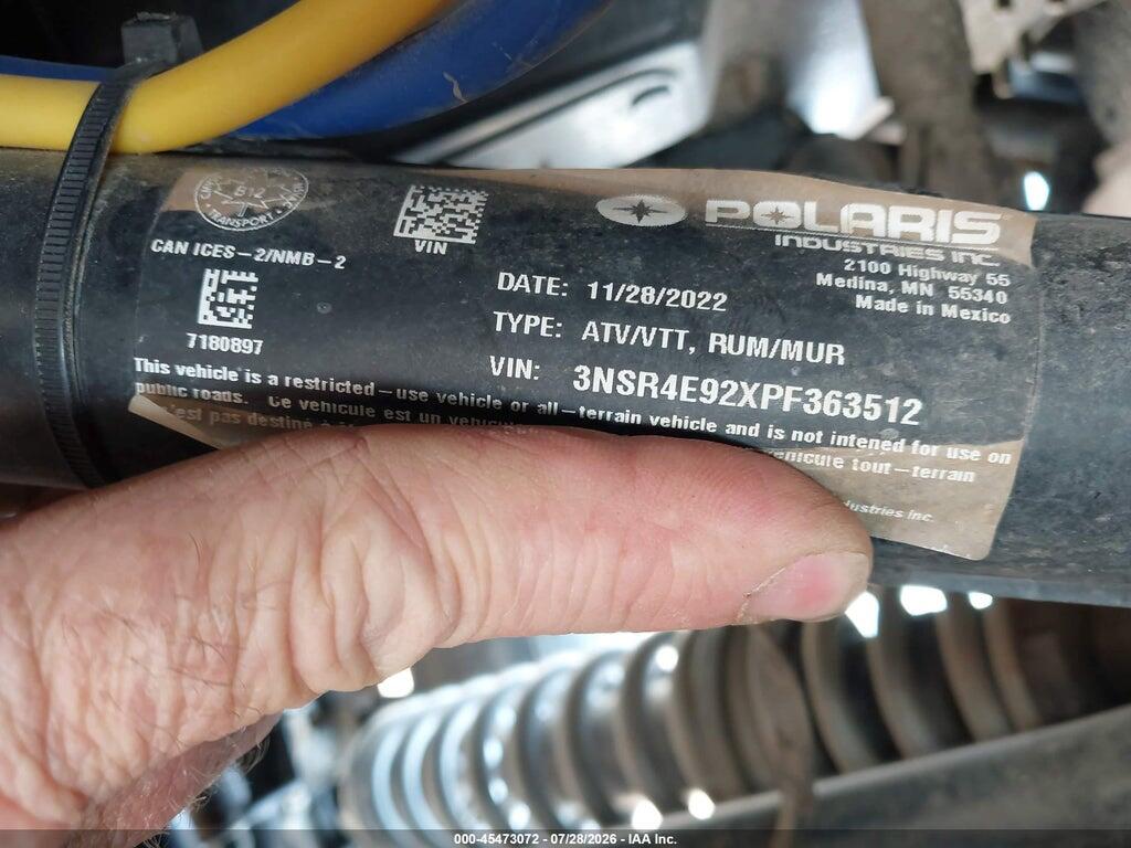 3NSR4E92XPF363512 2023 POLARIS RZR photo no. 10
