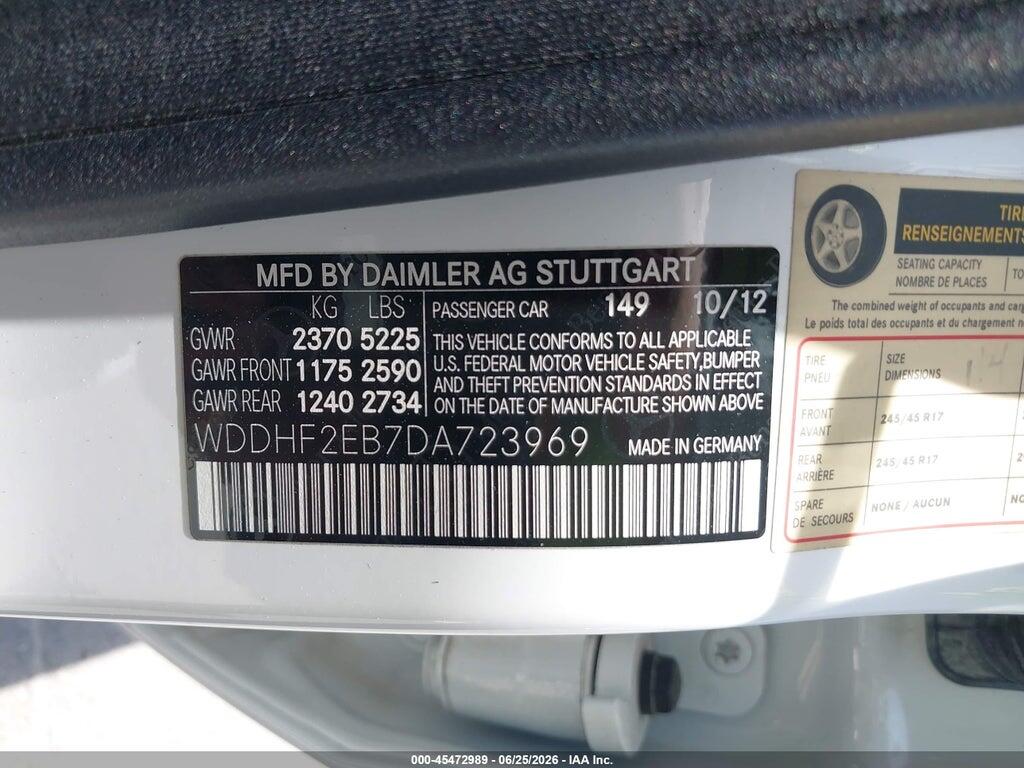 WDDHF2EB7DA723969 2013 MERCEDES-BENZ E 350 BLUETEC photo no. 9