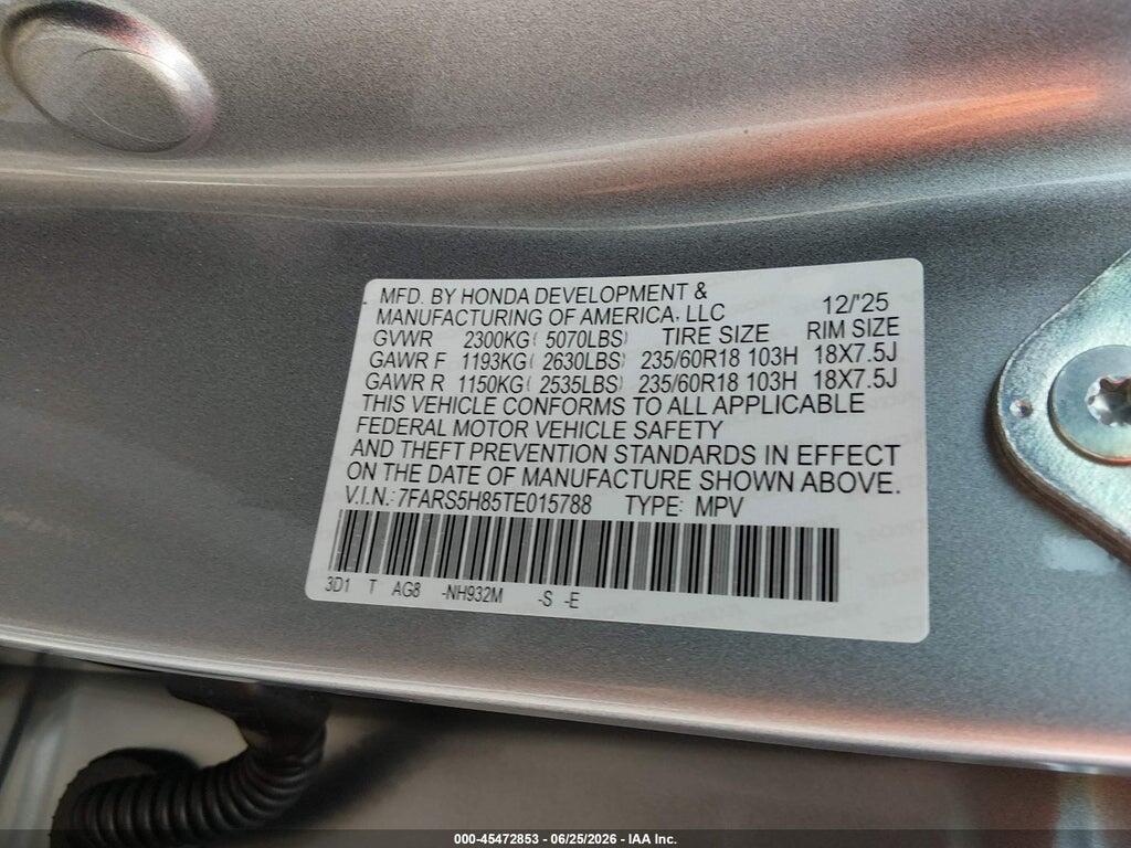 7FARS5H85TE015788 2026 HONDA CR-V HYBRID photo no. 9