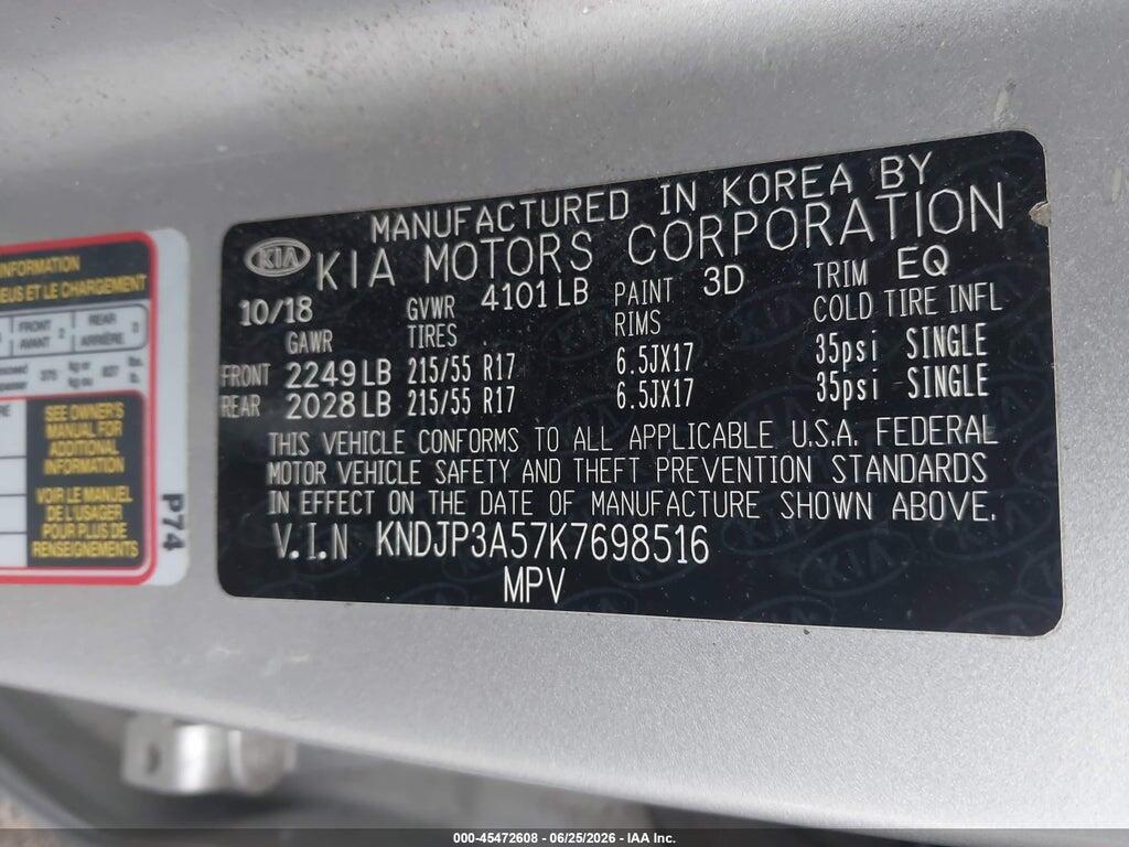 KNDJP3A57K7698516 2019 KIA SOUL photo no. 9