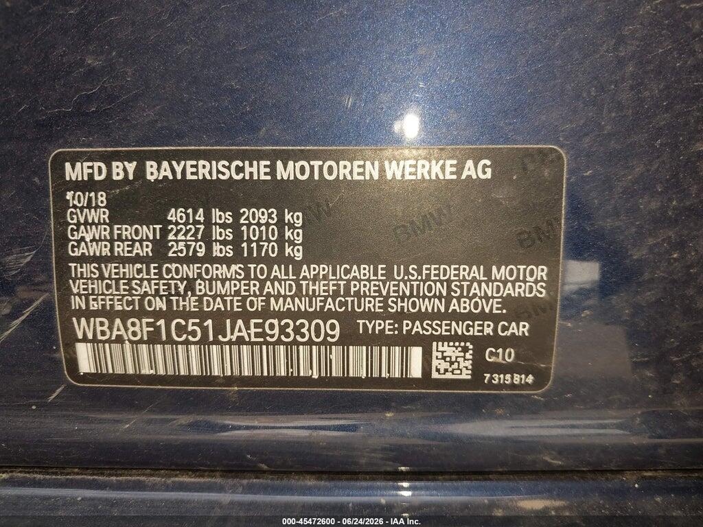 WBA8F1C51JAE93309 2018 BMW 328D photo no. 9