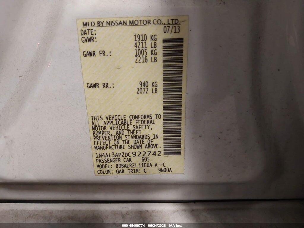 1N4AL3AP2DC922742 2013 NISSAN ALTIMA photo no. 9