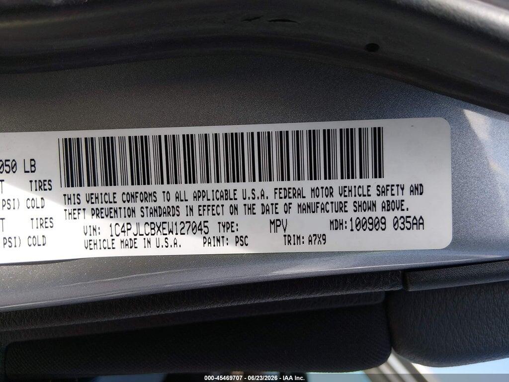 1C4PJLCBXEW127045 2014 JEEP CHEROKEE photo no. 9