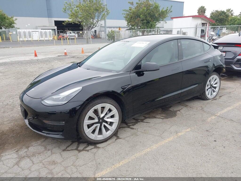 5YJ3E1EB8MF075955 2021 TESLA MODEL 3 photo no. 2