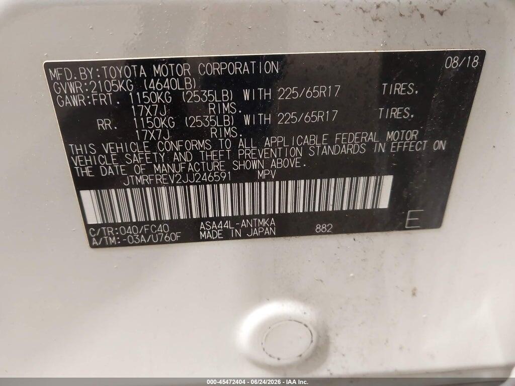 JTMRFREV2JJ246591 2018 TOYOTA RAV4 photo no. 9