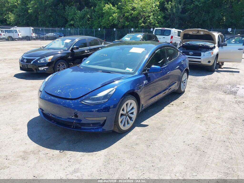5YJ3E1EA4NF188388 2022 TESLA MODEL 3 photo no. 2
