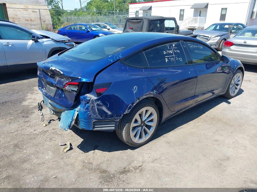 5YJ3E1EA4NF188388 2022 TESLA MODEL 3 photo no. 4