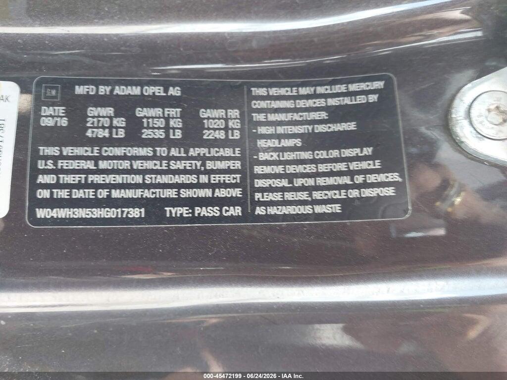 W04WH3N53HG017381 2017 BUICK CASCADA photo no. 9