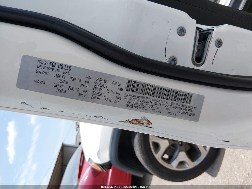 3C4NJDCB8JT175205 2018 JEEP COMPASS photo no. 9