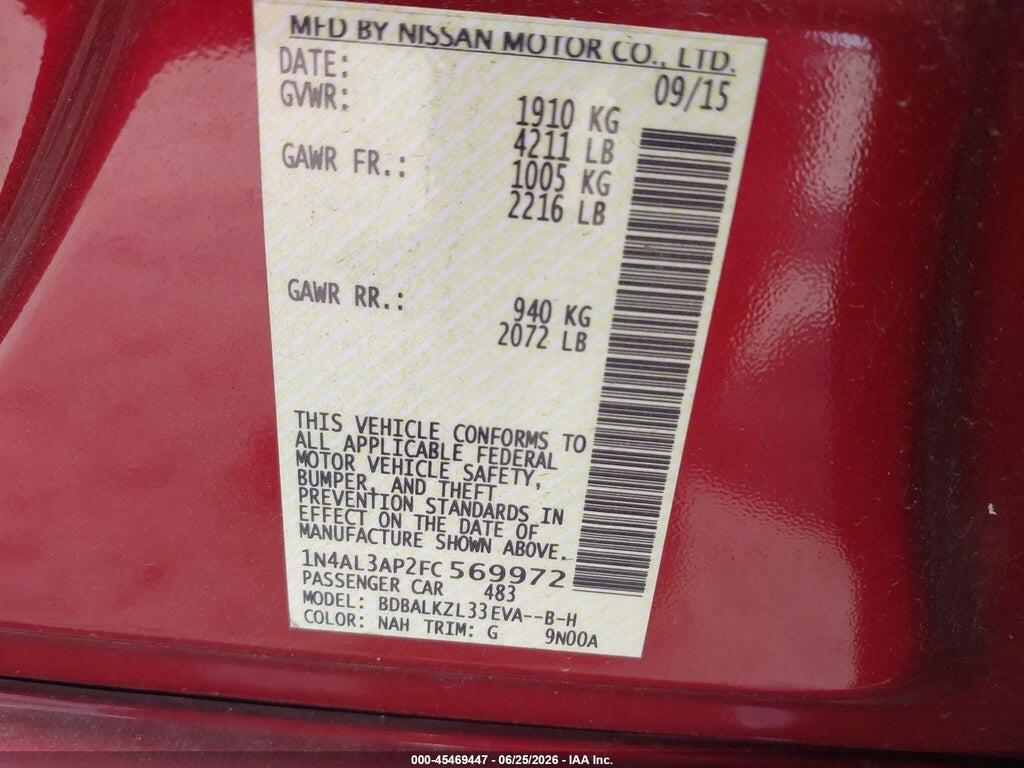 1N4AL3AP2FC569972 2015 NISSAN ALTIMA photo no. 9