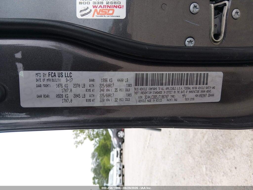 3C4NJCBB5JT186707 2018 JEEP COMPASS photo no. 9