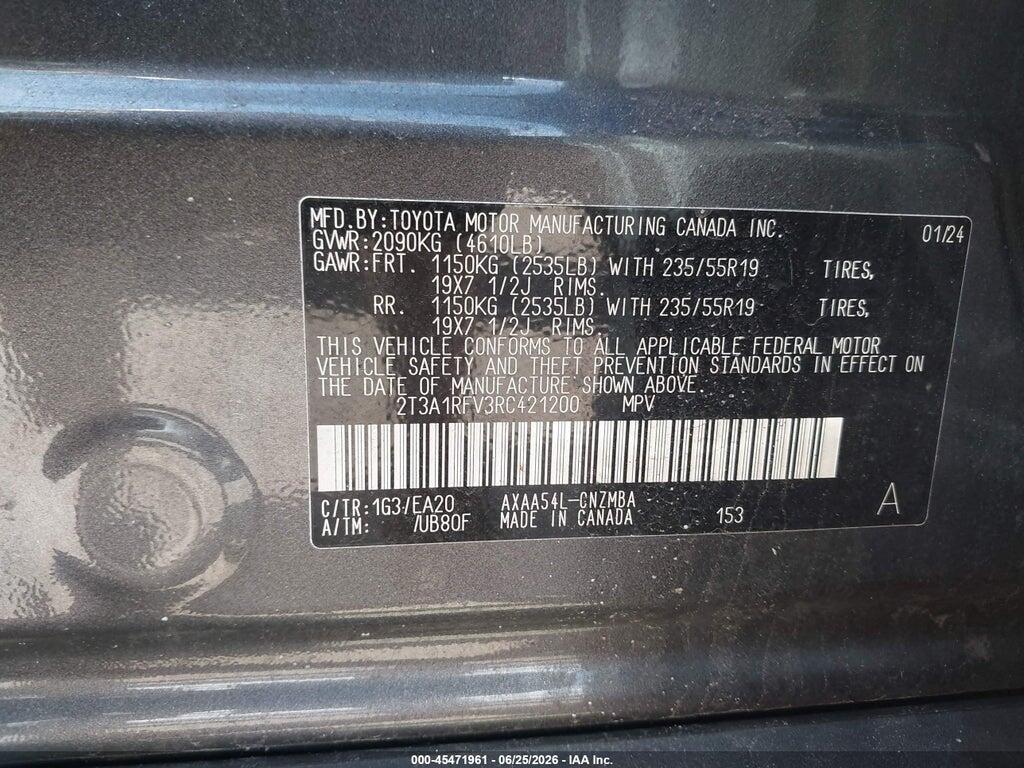 2T3A1RFV3RC421200 2024 TOYOTA RAV4 photo no. 9
